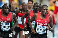 Rang vier für Paul Kipsiele Koech (links)