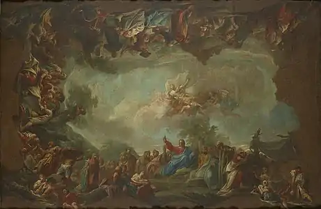 Die wunderbare Brotvermehrung, um 1731