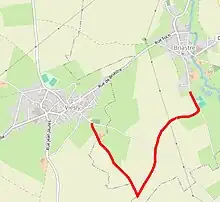 Streckenabschnitt Pavé de Viesly à Briastre