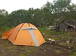 Igluzelt bei einer Radtour