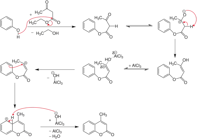 Mechanismus der Pechmann-Reaktion