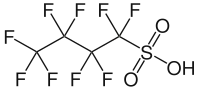 Struktur von Perfluorbutansulfonsäure