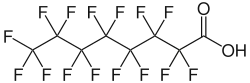 Strukturformel der Perfluoroctansäure