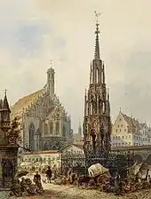 Aquarell von Friedrich Perlberg (1848 bis 1921), vor 1921