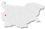 Karte von Bulgarien, Position von Batanowzi hervorgehoben