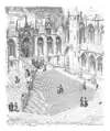 Die Große Treppe auf der Ostseite, erbaut unter Philipp dem Schönen um 1313