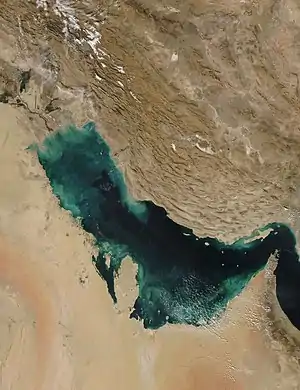Satellitenaufnahme des Persischen Golfs
