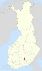 Lage von Pertunmaa in Finnland