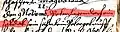 Peter Hagendorf, ein Soldat (farbig unterlegt) im Kirchenbuch von Görzke vom 9. Novemberjul. / 19. November 1649greg.