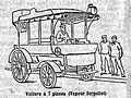 Ernest Archdeacon auf Serpollet Omnibus, 7-sitzig, wurde 17. Abb. in Le Petit Journal, Sonntag, 22. Juli 1894
