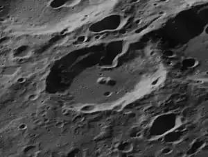 Lunar Orbiter 5 –  Aufnahme, Blickrichtung gen Westen.