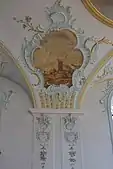 Stuckkartusche und Emblem