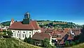 Pfarrkirche vom Landvogteischloss aus gesehen
