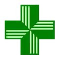 Internationales Apothekensymbol in Irland, Spanien, Ukraine und im Vereinigten Königreich