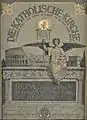 Bucheinband Die Katholische Kirche unserer Zeit, mit Künstlersignatur, 1899