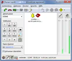 Screenshot von Phoner