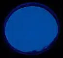 Leuchtpigment blau im Dunkeln