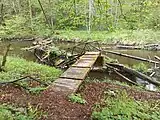 Zerstörte Brücke nahe der Kapelle, 2020