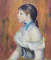 Pierre-Auguste Renoir:Mädchen mit blauen Band, 1888
