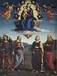 Madonna in gloria e santi (Madonna mit Kind und Heiligen) von Pietro Perugino, ca. 1500
