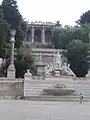 Piazza del Popolo Blick Richtung Osten zum Pincio