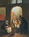 Pinksterblom (niederländisches Pfingstfest), Ölgemälde von Jan Steen, von Wesselhoeft gekauft 1881, verkauft 1888 an die Hamburger Kunsthalle, die es ca. 1930 wieder verkaufte