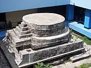 Pino Suárez, Mexiko-Stadt:Freigestellte, dem aztekischen Gott Ehecatl geweihte Pyramide
