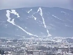 Blick von Maribor auf Mariborsko Pohorje
