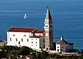 St. Georg mit Baptisterium in Piran (17. Jahrhundert)⊙45.5279313.570658