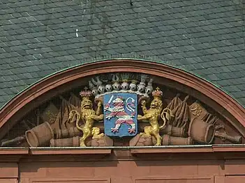 Wappenfeld im Giebel desAlten Rathauses