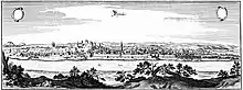 Pirna auf einem Stich von Matthäus Merian um 1650