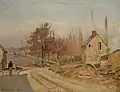 Camille Pissarro:Die Straße nach Osny in Pontoise, bei Reif