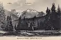 Westlicher Teil mit Glatscher Davos la Buora auf einer Ansichtskarte von 1910