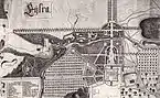 Plan von Schloss und Park Eythra um 1800