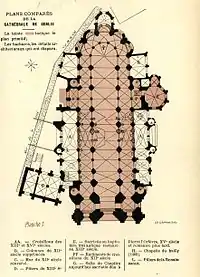 Grundriss und Bild der Kathedrale