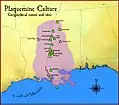 Verbreitungsgebiet der Plaquemine-Kultur