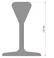 Schienenprofil der Keilkopfschiene