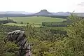 Blick vom Großen Bärenstein zum Lilienstein