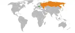 Lage von Polen und Russland