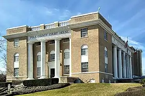 Das Polk County Courthouse ist seit Februar 2001 unter der Bezeichnung Polk County Courthouse and 1905 Courthouse Annex im NRHP eingetragen.