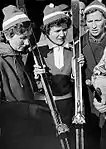 Die Gewinnerinnen des Staffelrennens 1956 (v. l. n. r.): Sirkka Polkunen, Mirja Hietamies, Siiri Rantanen