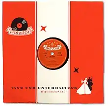 Schellackplatte von Polydor des deutschen Nummer-eins-Hits Heimweh von Freddy Quinn, 1956