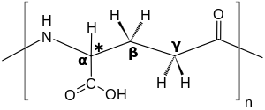 Strukturformel γ-Polyglutaminsäure