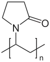 Strukturformel von Polyvinylpyrrolidon