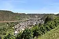Panorama Treis-Karden mit Blick zum Martberg bei Pommern westlich von Karden