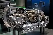 Getriebe des Panamera 4 E-Hybrid, mit integriertem 100-kW-Elektromotor