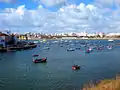 Skyline von Portimão, vom Hafen in Ferragudo aus gesehen