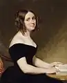 George Peter Alexander Healy, Portrait of a Lady in a Black Gown, Öl auf Leinwand, 81,3 × 65 cm, 1845.