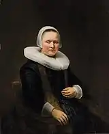 Porträt einer Frau, möglicherweise Anna Wijmer und Porträt des Jan Six, Rembrandt van Rijn, heute in der Collectie Six