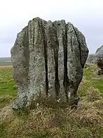 Steinkreis von Duddo mit Rinnenkarren auf den Steinen